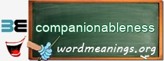 WordMeaning blackboard for companionableness